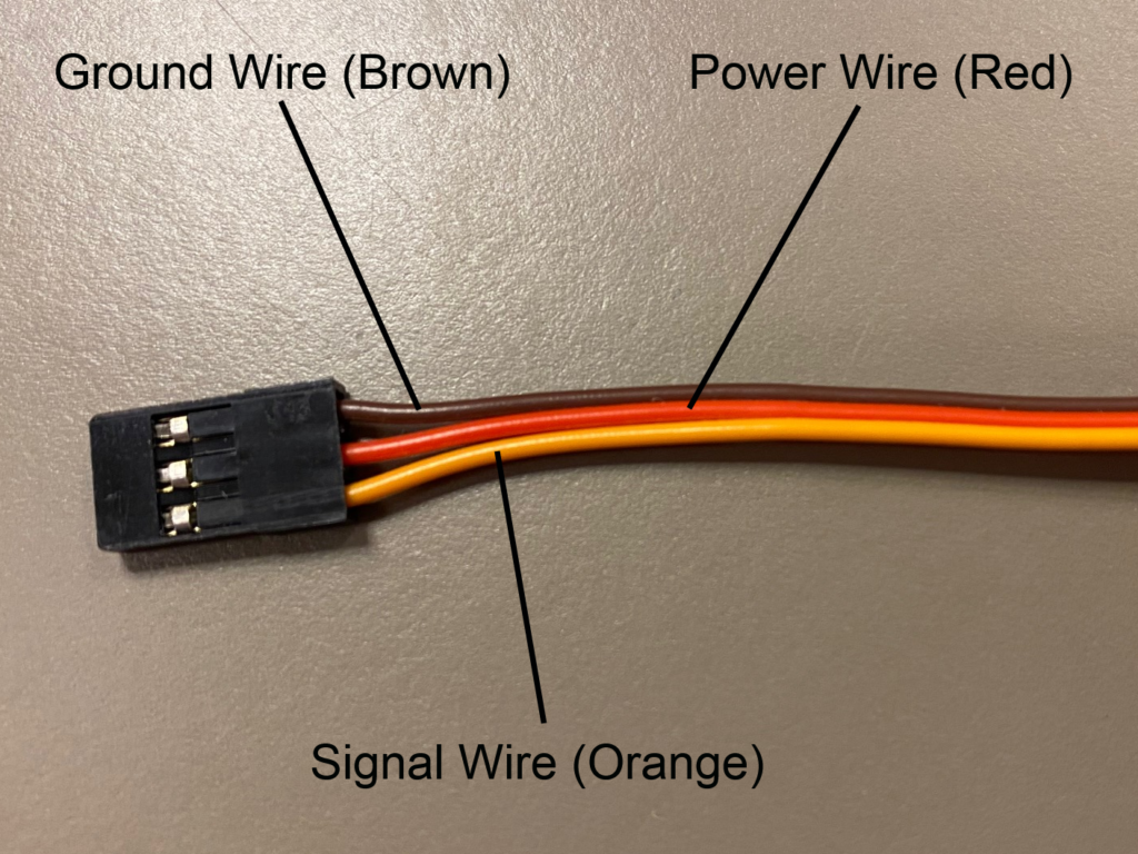 Wire a continuous servo